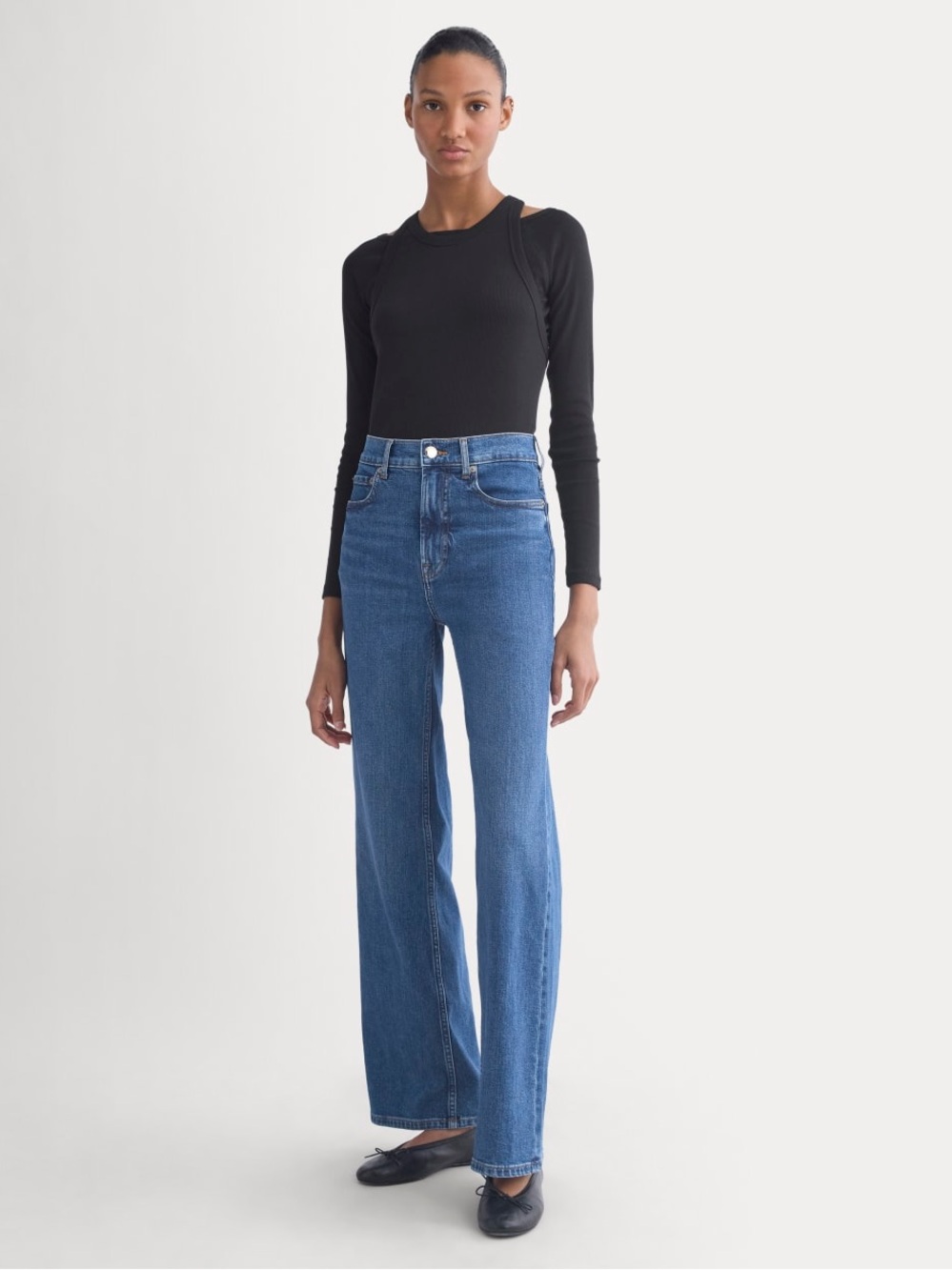 NWOT EVERLANE The Way-High® Sailor Jean in Medium Indigo Wash Women’s 30 Short